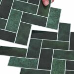 vidaXL Dlaždica herringbone 10 pcs Tmavozelená 30 x 30 cm – Obrázok 7