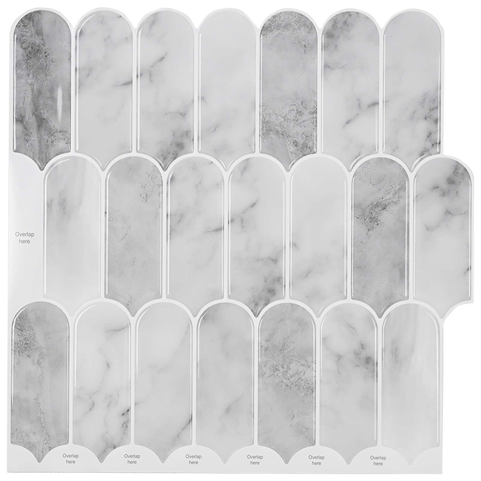 42046192_1.jpg vidaXL Dlaždica s perím 10 pcs Šedý mramor 30 x 30 cm Polyuretán a PET – Obrázok 1