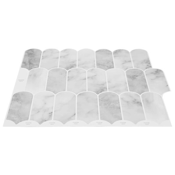 vidaXL Dlaždica s perím 20 pcs Šedý mramor 30 x 30 cm Polyuretán a PET – Obrázok 3