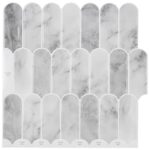 vidaXL Dlaždica s perím 50 pcs Šedý mramor 30 x 30 cm Polyuretán a PET