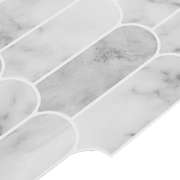 vidaXL Dlaždica s perím 50 pcs Šedý mramor 30 x 30 cm Polyuretán a PET – Obrázok 4