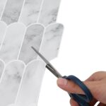 vidaXL Dlaždica s perím 50 pcs Šedý mramor 30 x 30 cm Polyuretán a PET – Obrázok 5