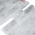 vidaXL Dlaždica s perím 50 pcs Šedý mramor 30 x 30 cm Polyuretán a PET – Obrázok 7