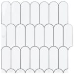 vidaXL Dlaždica s perím 20 pcs Biela šedá 30 x 30 cm Polyuretán a PET