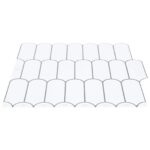 vidaXL Dlaždica s perím 50 pcs Biela šedá 30 x 30 cm Polyuretán a PET – Obrázok 3