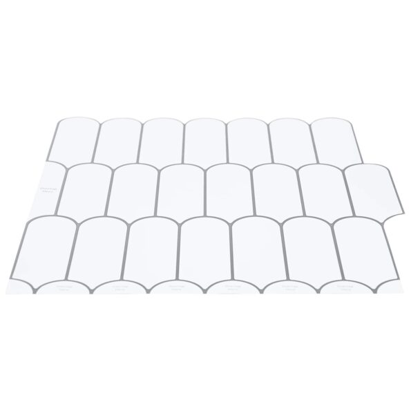 vidaXL Dlaždica s perím 50 pcs Biela šedá 30 x 30 cm Polyuretán a PET – Obrázok 3