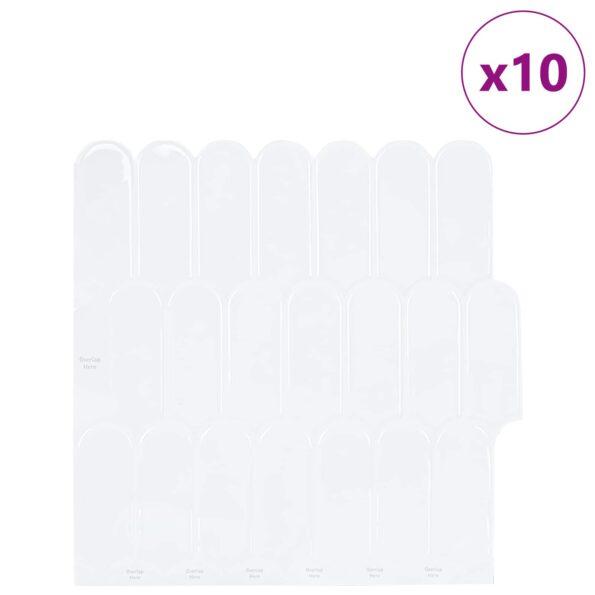 vidaXL Dlaždica s perím 10 pcs Biela 30 x 30 cm Polyuretán a PET – Obrázok 2