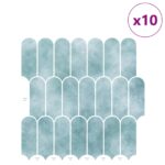 vidaXL Dlaždica s perím 10 pcs Zelená 30 x 30 cm Polyuretán a PET – Obrázok 2