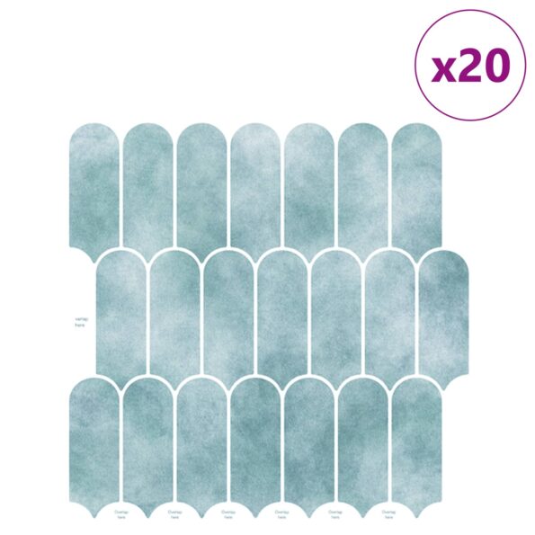 vidaXL Dlaždica s perím 20 pcs Zelená 30 x 30 cm Polyuretán a PET – Obrázok 2