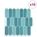 vidaXL Dlaždica s perím 10 pcs Modrá 30 x 30 cm Polyuretán a PET – Obrázok 2