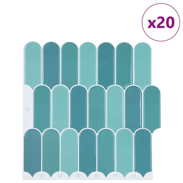 vidaXL Dlaždica s perím 20 pcs Modrá 30 x 30 cm Polyuretán a PET – Obrázok 2