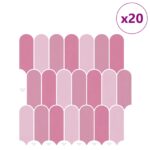 vidaXL Dlaždica s perím 20 pcs Ružová 30 x 30 cm Polyuretán a PET – Obrázok 2