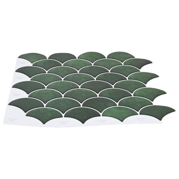 vidaXL Dlaždica v tvare rybacej šupiny 10 pcs Tmavozelená 30 x 30 cm – Obrázok 3
