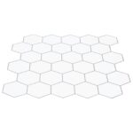 vidaXL Hexagónová dlažba 10 pcs Biela šedá 30 x 30 cm Polyuretán a PET – Obrázok 3