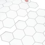 vidaXL Hexagónová dlažba 10 pcs Biela šedá 30 x 30 cm Polyuretán a PET – Obrázok 7