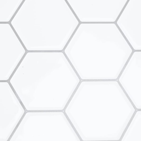 vidaXL Hexagónová dlažba 20 pcs Biela šedá 30 x 30 cm Polyuretán a PET – Obrázok 9