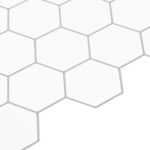 vidaXL Hexagónová dlažba 50 pcs Biela šedá 30 x 30 cm Polyuretán a PET – Obrázok 4