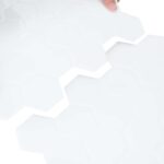 vidaXL Hexagónová dlažba 10 pcs Biela 30 x 30 cm Polyuretán a PET – Obrázok 7