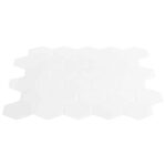vidaXL Hexagónová dlažba 50 pcs Biela 30 x 30 cm Polyuretán a PET – Obrázok 3