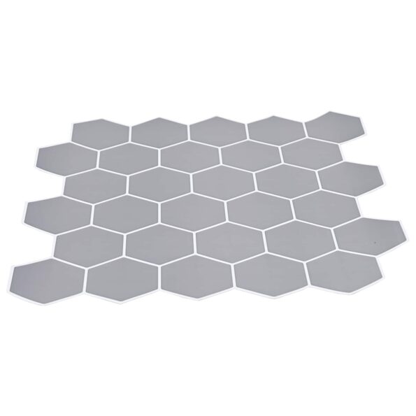 vidaXL Hexagónová dlažba 10 pcs Sivá 30 x 30 cm Polyuretán a PET – Obrázok 3