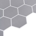 vidaXL Hexagónová dlažba 50 pcs Sivá 30 x 30 cm Polyuretán a PET – Obrázok 4