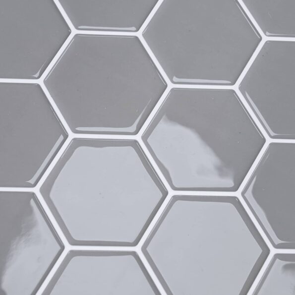 vidaXL Hexagónová dlažba 50 pcs Sivá 30 x 30 cm Polyuretán a PET – Obrázok 9
