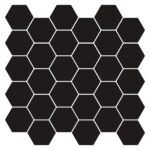 vidaXL Hexagónová dlažba 20 pcs Čierna 30 x 30 cm Polyuretán a PET