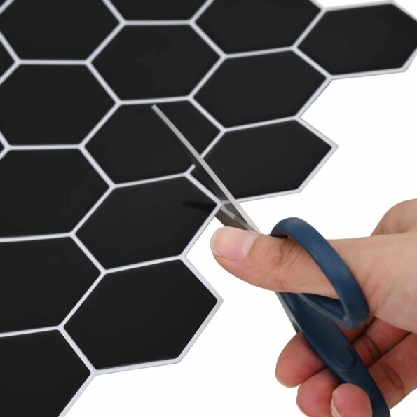 vidaXL Hexagónová dlažba 20 pcs Čierna 30 x 30 cm Polyuretán a PET – Obrázok 5