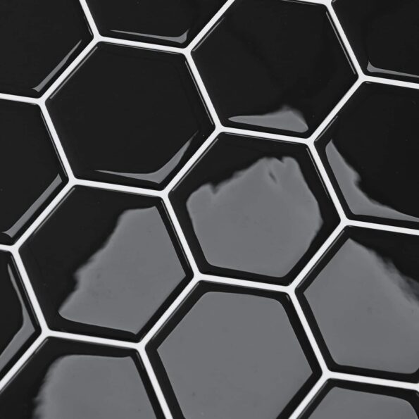 vidaXL Hexagónová dlažba 20 pcs Čierna 30 x 30 cm Polyuretán a PET – Obrázok 9