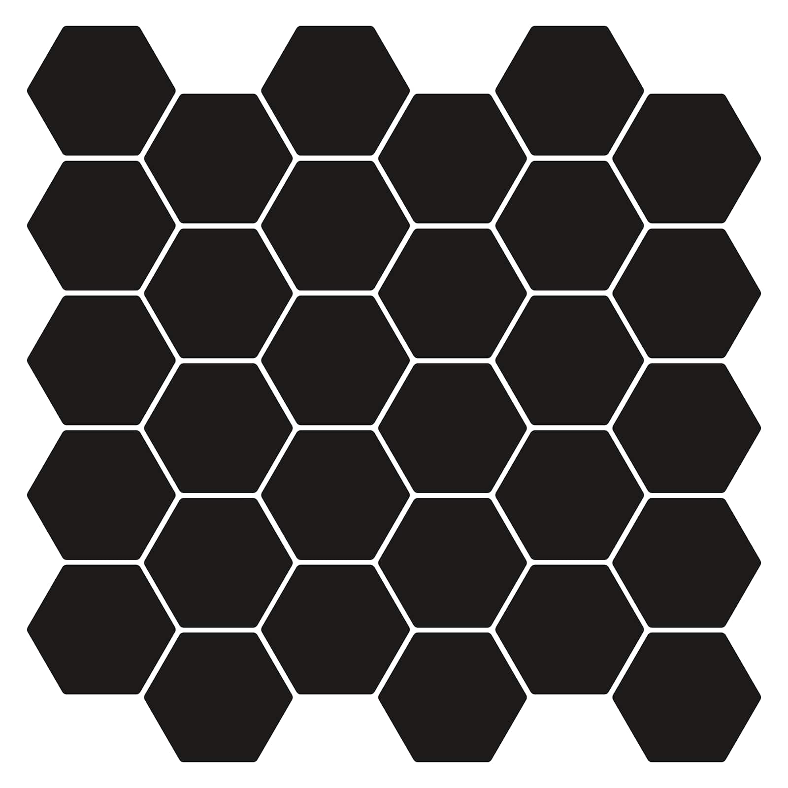 42046233_1.jpg vidaXL Hexagónová dlažba 50 pcs Čierna 30 x 30 cm Polyuretán a PET – Obrázok 1