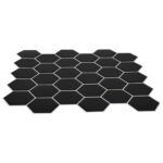 vidaXL Hexagónová dlažba 50 pcs Čierna 30 x 30 cm Polyuretán a PET – Obrázok 3