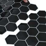 vidaXL Hexagónová dlažba 50 pcs Čierna 30 x 30 cm Polyuretán a PET – Obrázok 7