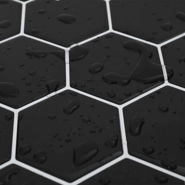 vidaXL Hexagónová dlažba 50 pcs Čierna 30 x 30 cm Polyuretán a PET – Obrázok 8