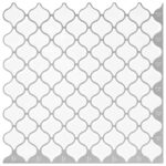 vidaXL Dlažba Lanturn 10 pcs Biela 27 x 27 cm Polyuretán a PET