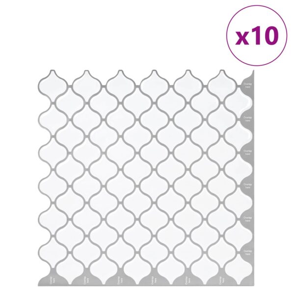 vidaXL Dlažba Lanturn 10 pcs Biela 27 x 27 cm Polyuretán a PET – Obrázok 2