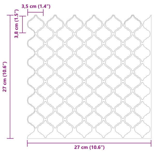 vidaXL Dlažba Lanturn 20 pcs Biela 27 x 27 cm Polyuretán a PET – Obrázok 10