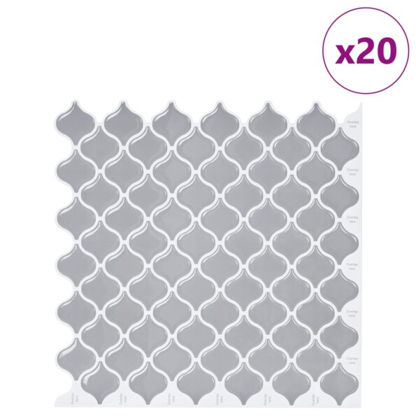 vidaXL Dlažba Lanturn 20 pcs Sivá 27 x 27 cm Polyuretán a PET – Obrázok 2