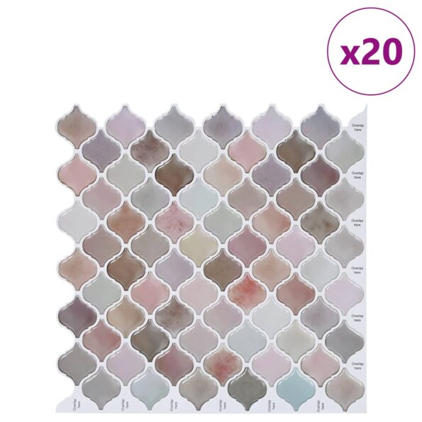 vidaXL Dlažba Lanturn 20 pcs Béžová 27 x 27 cm Polyuretán a PET – Obrázok 2