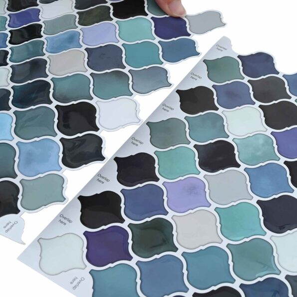 vidaXL Dlažba Lanturn 10 pcs Modrozelená 27 x 27 cm Polyuretán a PET – Obrázok 7