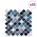 vidaXL Dlažba Lanturn 20 pcs Modrozelená 27 x 27 cm Polyuretán a PET – Obrázok 2