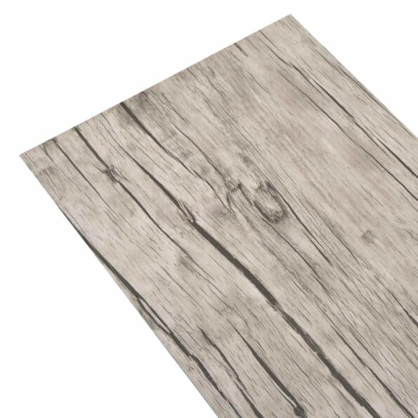 vidaXL Podlahové dosky 18 pcs Biely 5,26 m² PVC – Obrázok 3