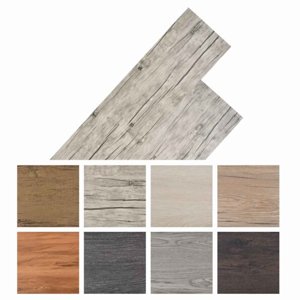 vidaXL Podlahové dosky 18 pcs Biely 5,26 m² PVC – Obrázok 8