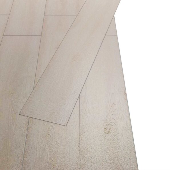 vidaXL Podlahové dosky 18 pcs Biely 5,26 m² PVC – Obrázok 4
