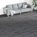 vidaXL Podlahové dosky 18 pcs Čierna a biela 5,26 m² PVC