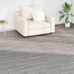 vidaXL Podlahové dosky 36 pcs Tmavo šedá 5,02 m² PVC