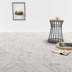 vidaXL Podlahové dosky 5,11 m² 55 pcs PVC Biely mramor