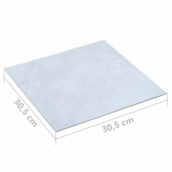 vidaXL Podlahové dosky 55 pcs Biely 5,11 m² PVC – Obrázok 6