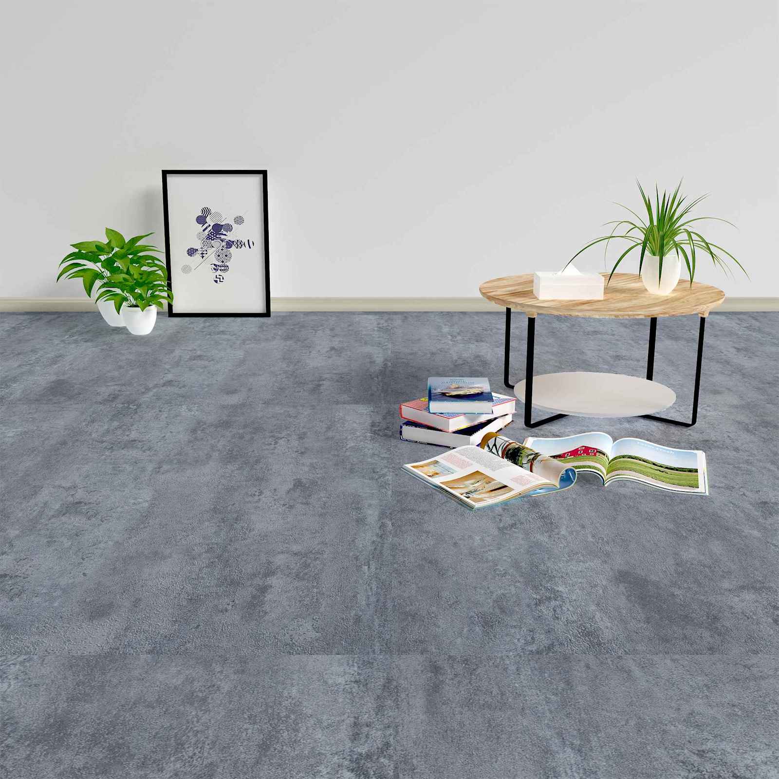 42046276_1.jpg vidaXL Podlahové dosky 5,11 m² 55 pcs PVC Šedý mramor – Obrázok 1