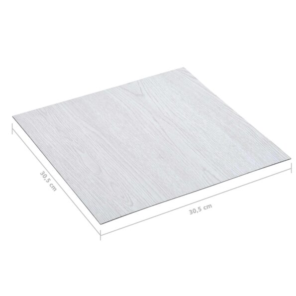 vidaXL Podlahové dosky 5,11 m² 55 pcs PVC Biely drevo – Obrázok 6