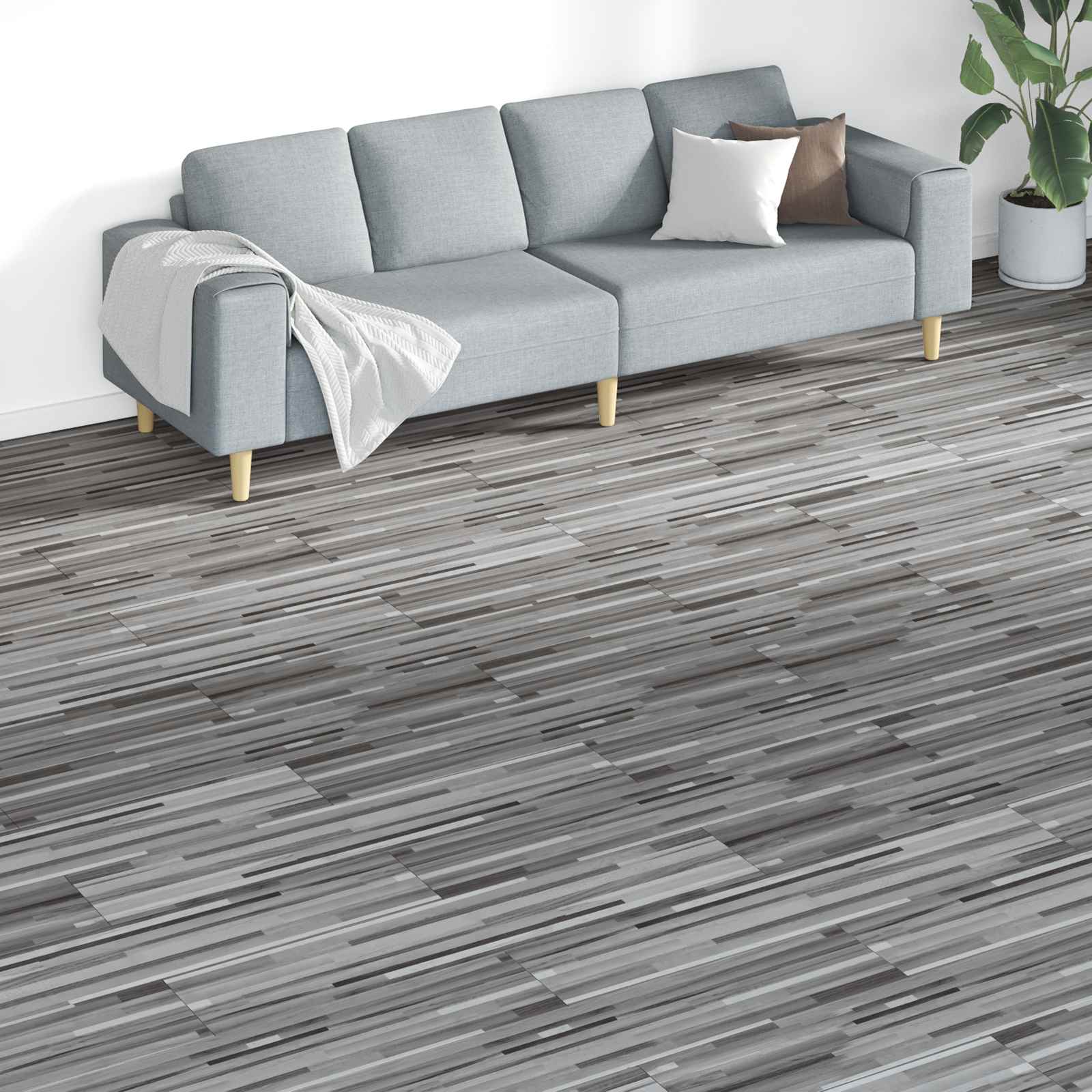 42046294_1.jpg vidaXL Podlahové dosky 18 pcs Biely 5,26 m² PVC – Obrázok 1